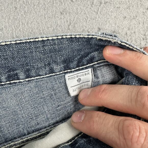 Rocawear Carpenter‎ Shorts Mens 36 Blue Denim Baggy Y2K Streetwear Hip Hop - Picture 8 of 16